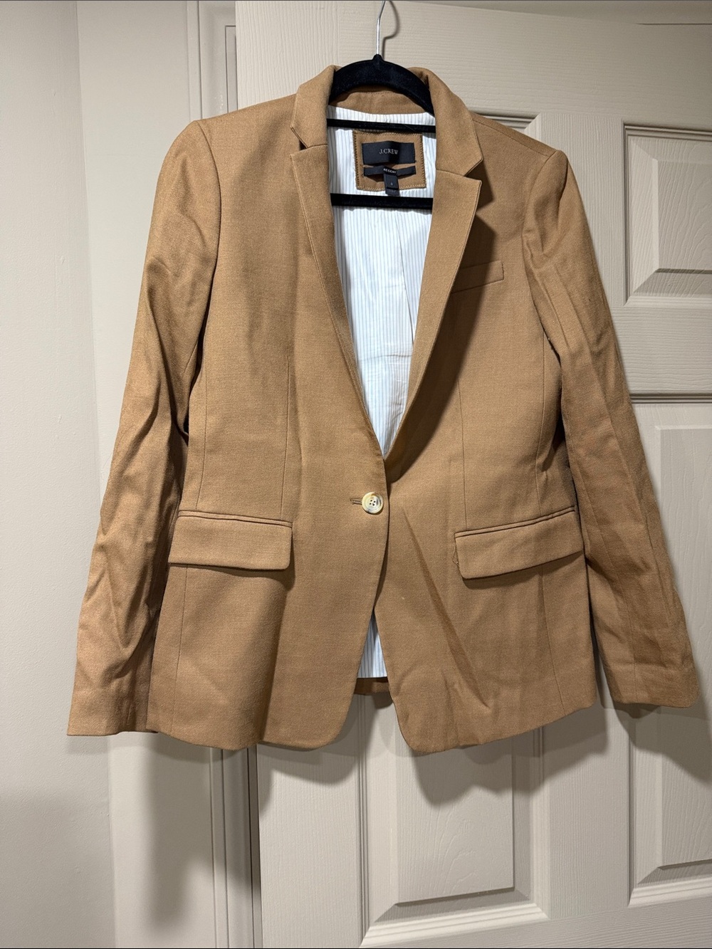 J. Crew Women's Tan Single-Button Blazer women’s